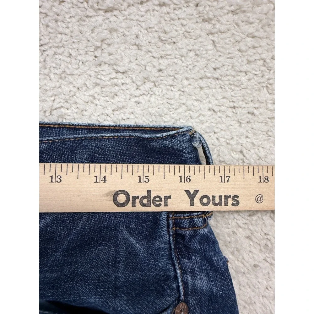 Polo Ralph Lauren Jeans Mens 32x30 Blue Distressed Wash Preppy Straight